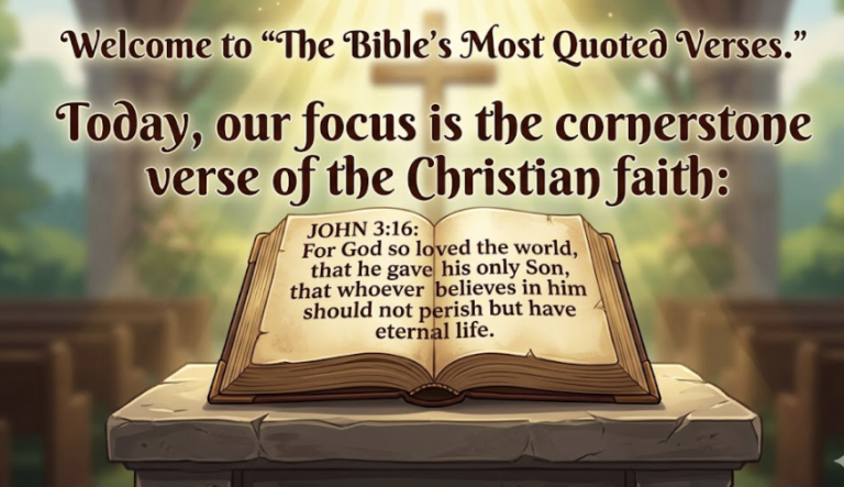 The cornerstone verse of the Christian faith: John 3:16